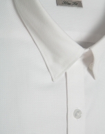 White slim fit sports shirt with structure
