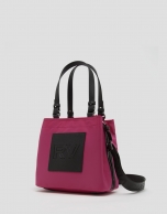 Pink Dalhia S nylon hobo bag
