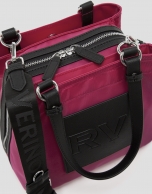 Pink Dalhia S nylon hobo bag