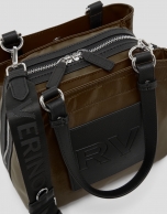 Brown Dalhia S nylon hobo bag