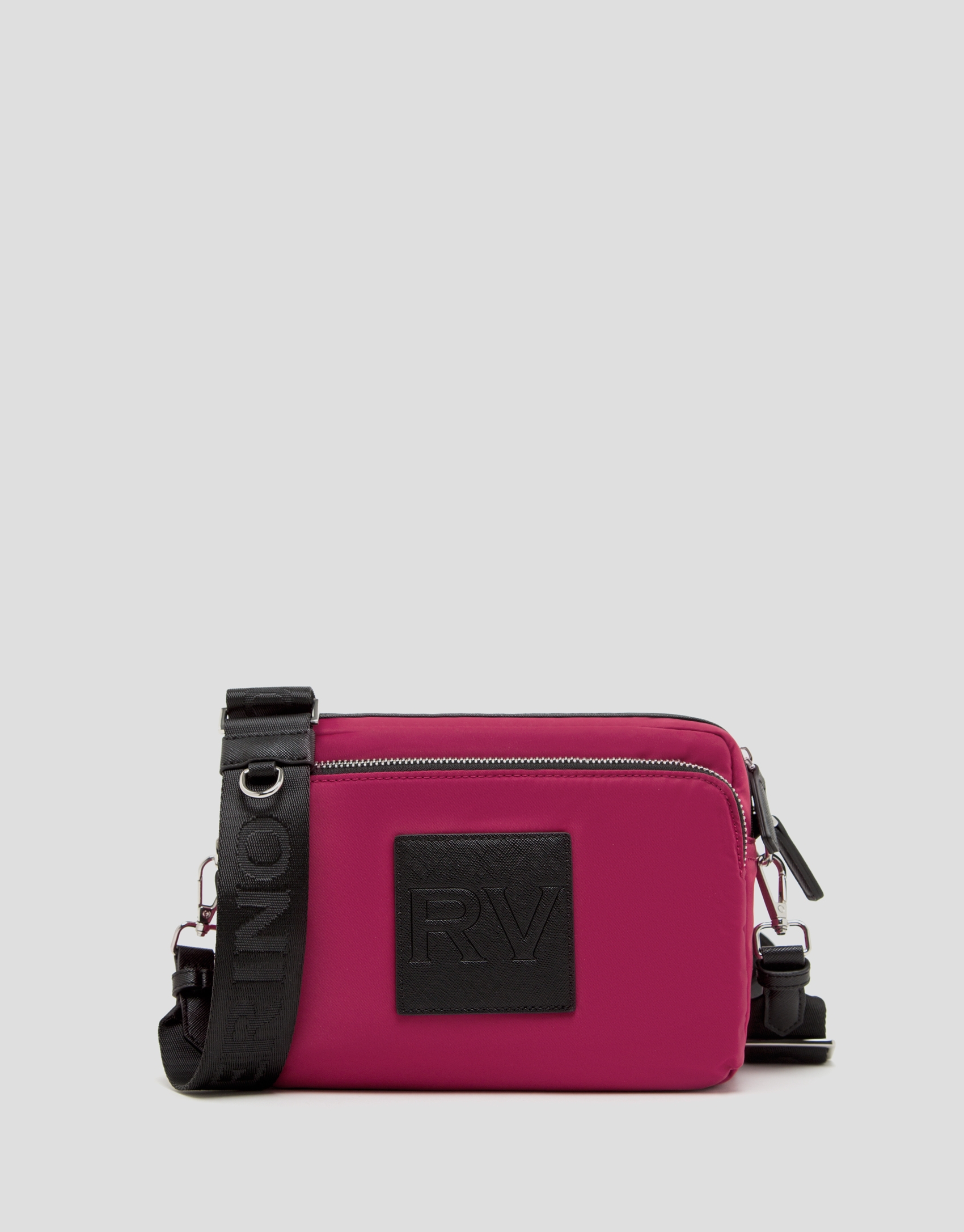 Pink nylon Dalhia Cross Midi shoulder bag