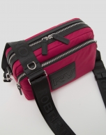 Pink nylon Dalhia Cross Midi shoulder bag