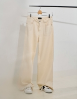 Pantalón ancho vaquero crudo