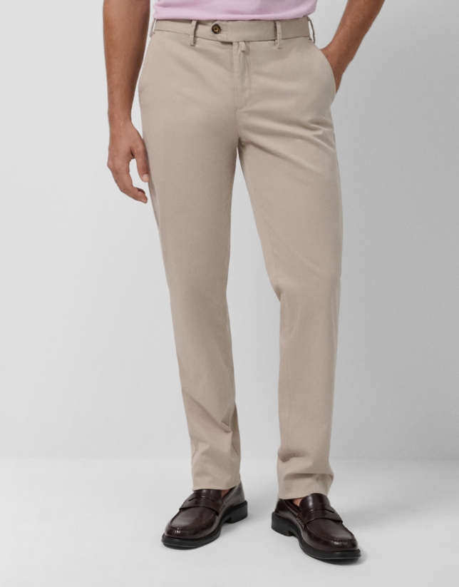 Sand dyed chino trousers