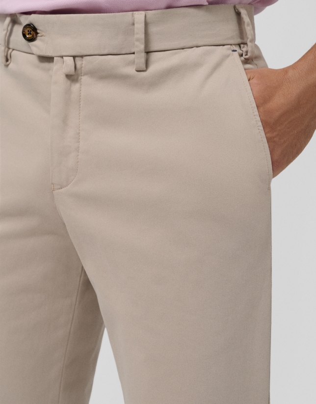 Sand dyed chino trousers
