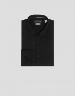 Black slim fit dress shirt
