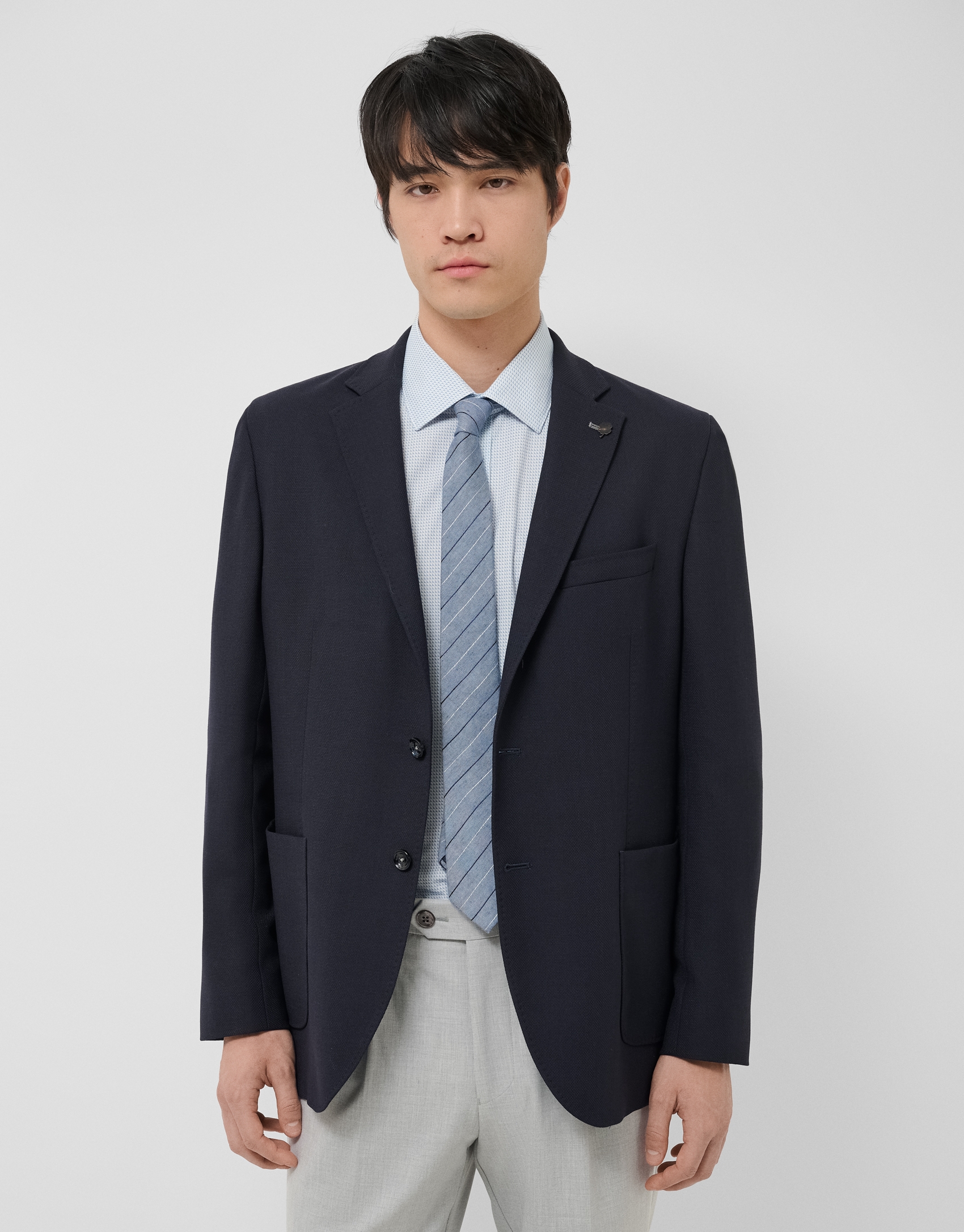 Navy blue structured jacket