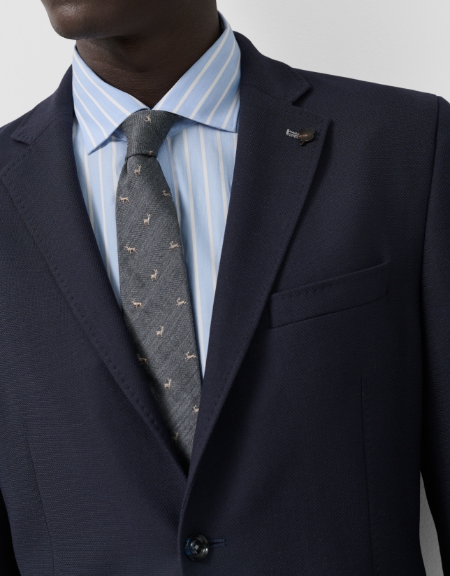 Navy blue structured jacket