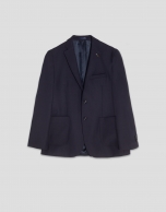 Navy blue structured blazer