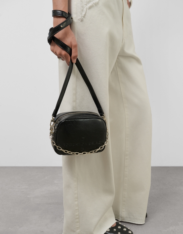 Bazin shoulder bag in black