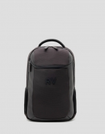 Mim brown nylon and leather rucksack