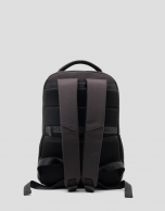 Mim brown nylon and leather rucksack