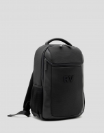 Mim nylon and leather black rucksack