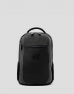 Mim nylon and leather black rucksack
