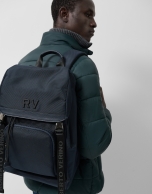 Work blue nylon backpack
