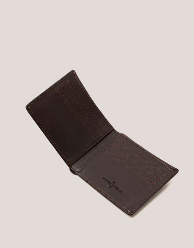 Men's brown leather wallet