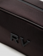 Mim brown nylon men's toiletries bag