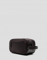 Mim brown nylon men's toiletries bag