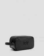 Mim men's black nylon toiletries bag