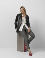 Pantalón legging fantasía blanco y negro
