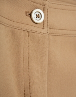 Pantalón ancho crepé cámel