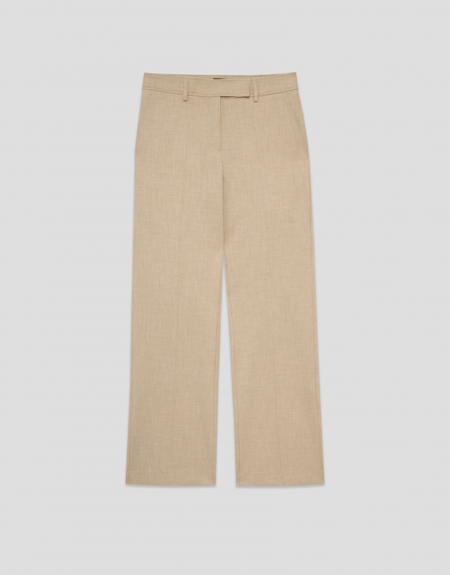 Pantalón recto beige vigoré