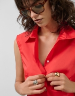 Red cotton sleeveless shirt