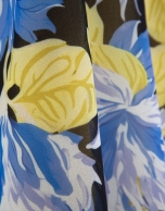Top sisas crepe georgette estampado floral azules