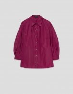 Blusón en tafeta frambuesa