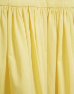 Yellow cotton sleeveless midi dress