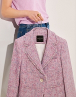 Pink tweed short jacket