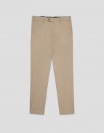 Pantalón chino ojo de perdiz color tostado claro