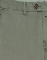 Khaki green tinted cotton regular chinos