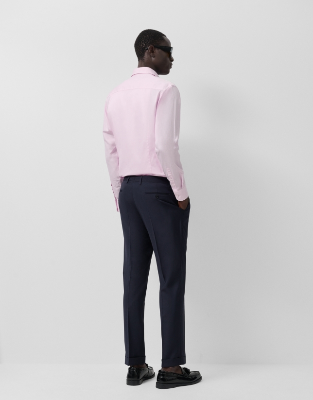 Pantalón vestir marino vuelta bajo