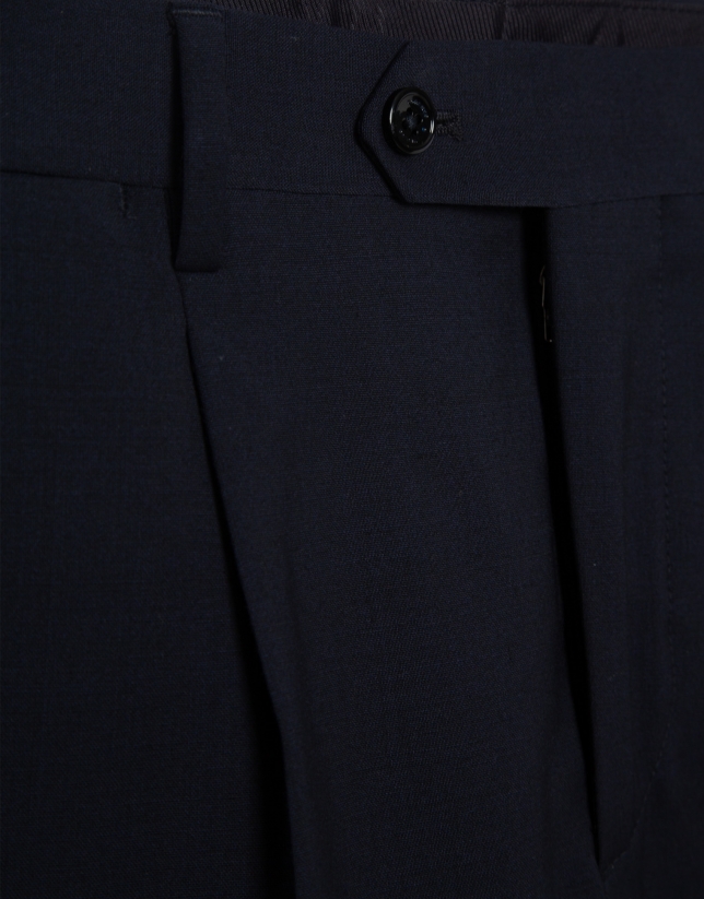 Pantalón vestir marino vuelta bajo