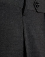 Pantalón vestir gris melange oscuro vuelta bajo