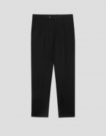 Pantalón vestir negro vuelta bajo