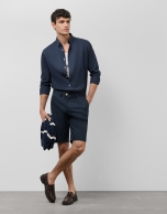 Blue cotton bermudas short