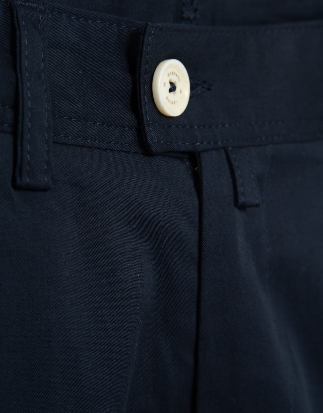 Blue cotton bermudas short