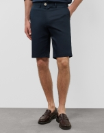 Blue cotton bermudas short