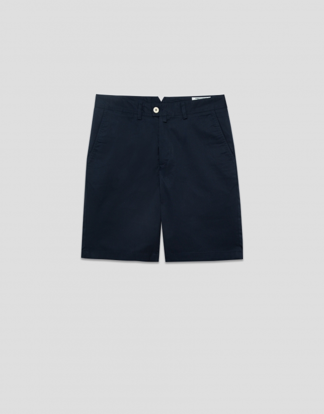 Blue cotton bermudas short