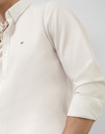 Regular white structured sport shirt
