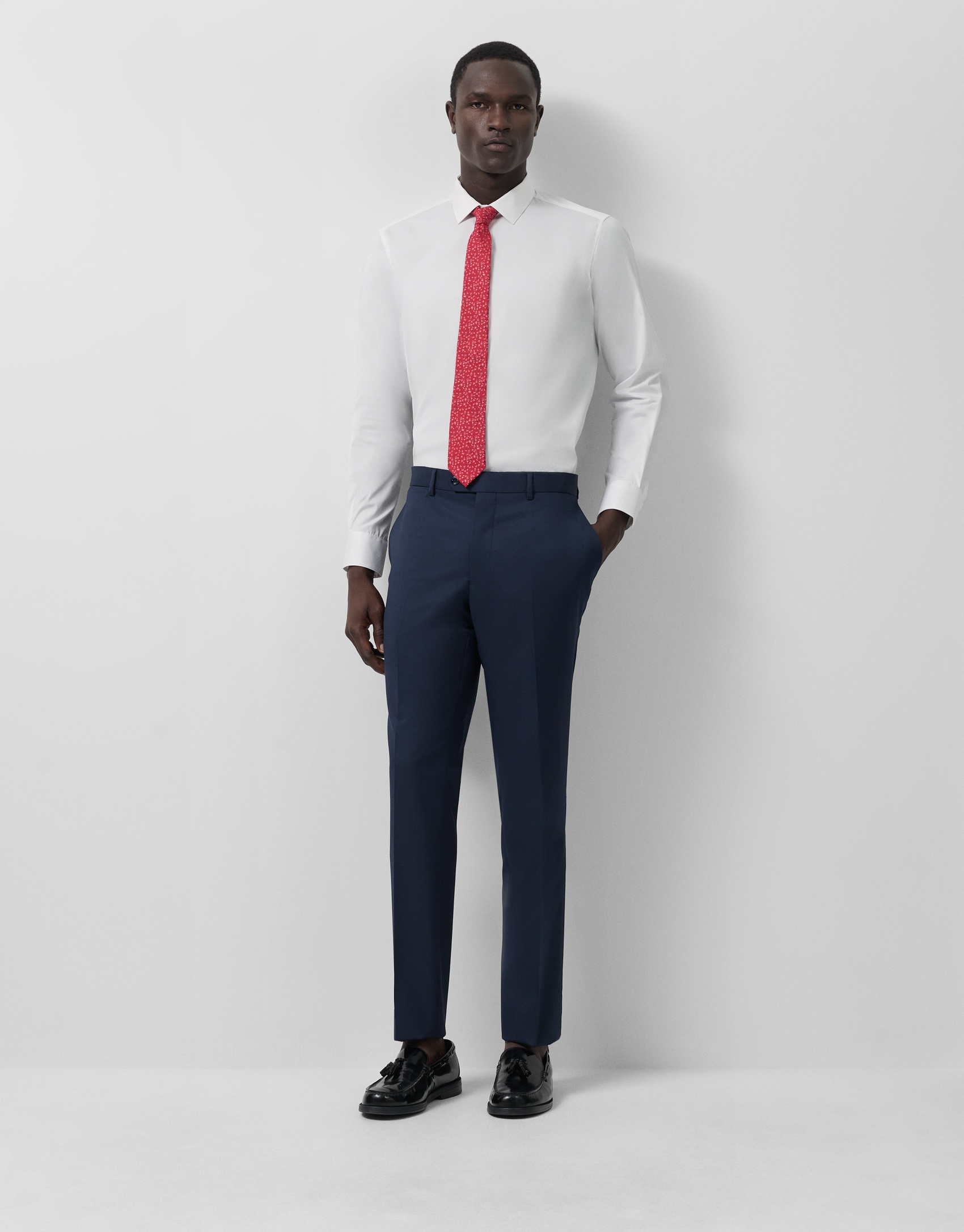 Plain white dress shirt