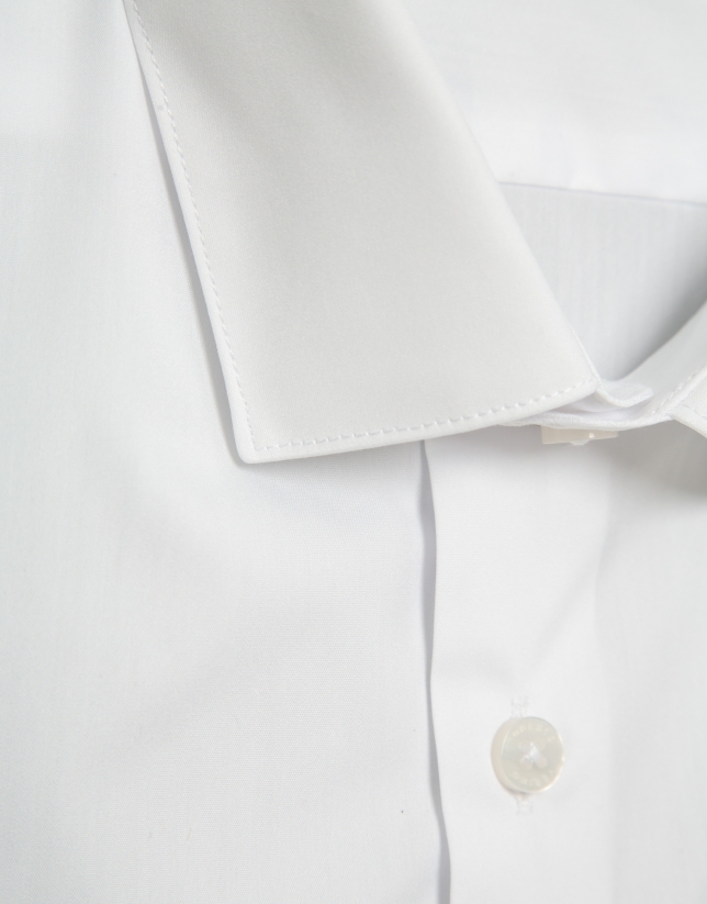 Camisa vestir lisa blanca