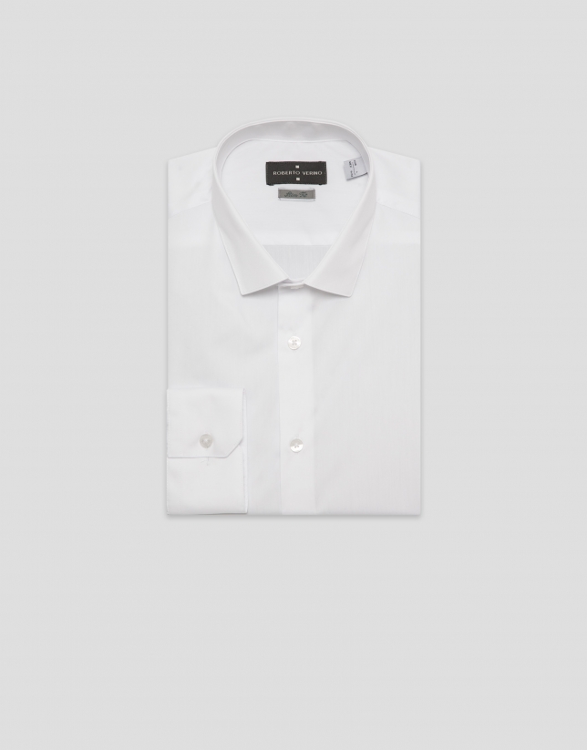 Camisa vestir lisa blanca