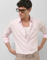 Camisa sport regular oxford rosa claro