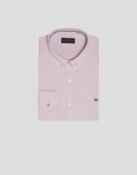 Camisa sport regular oxford rosa claro