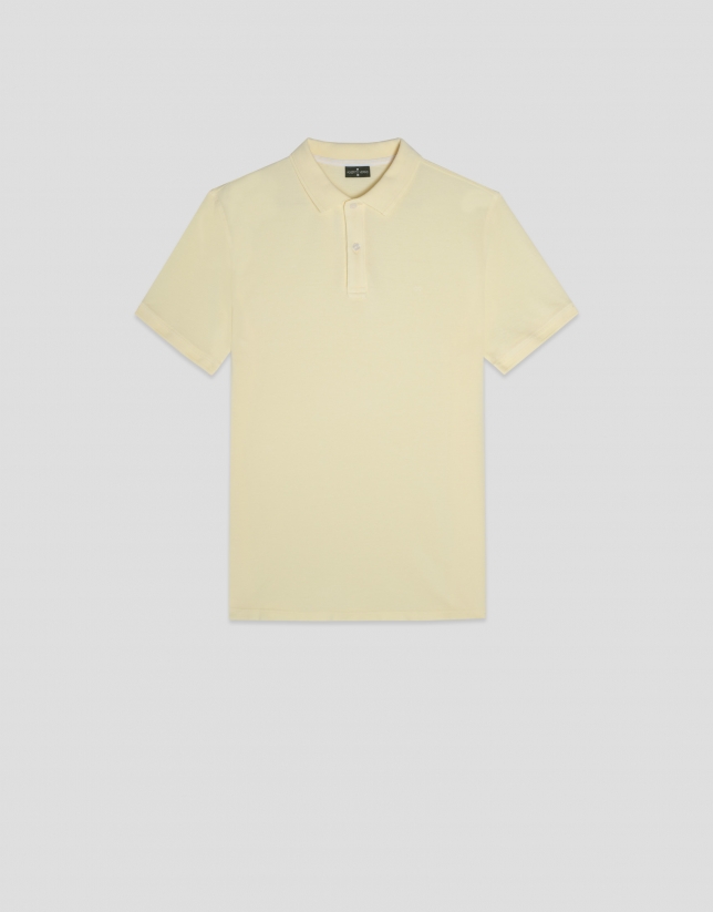 Polo piqué tintado amarillo