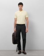 Polo piqué tintado amarillo