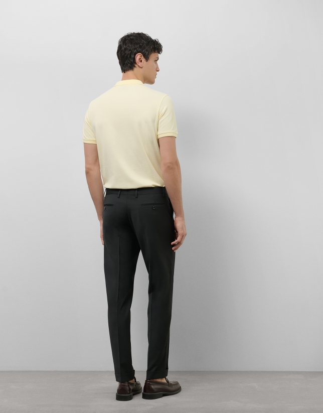 Polo piqué tintado amarillo
